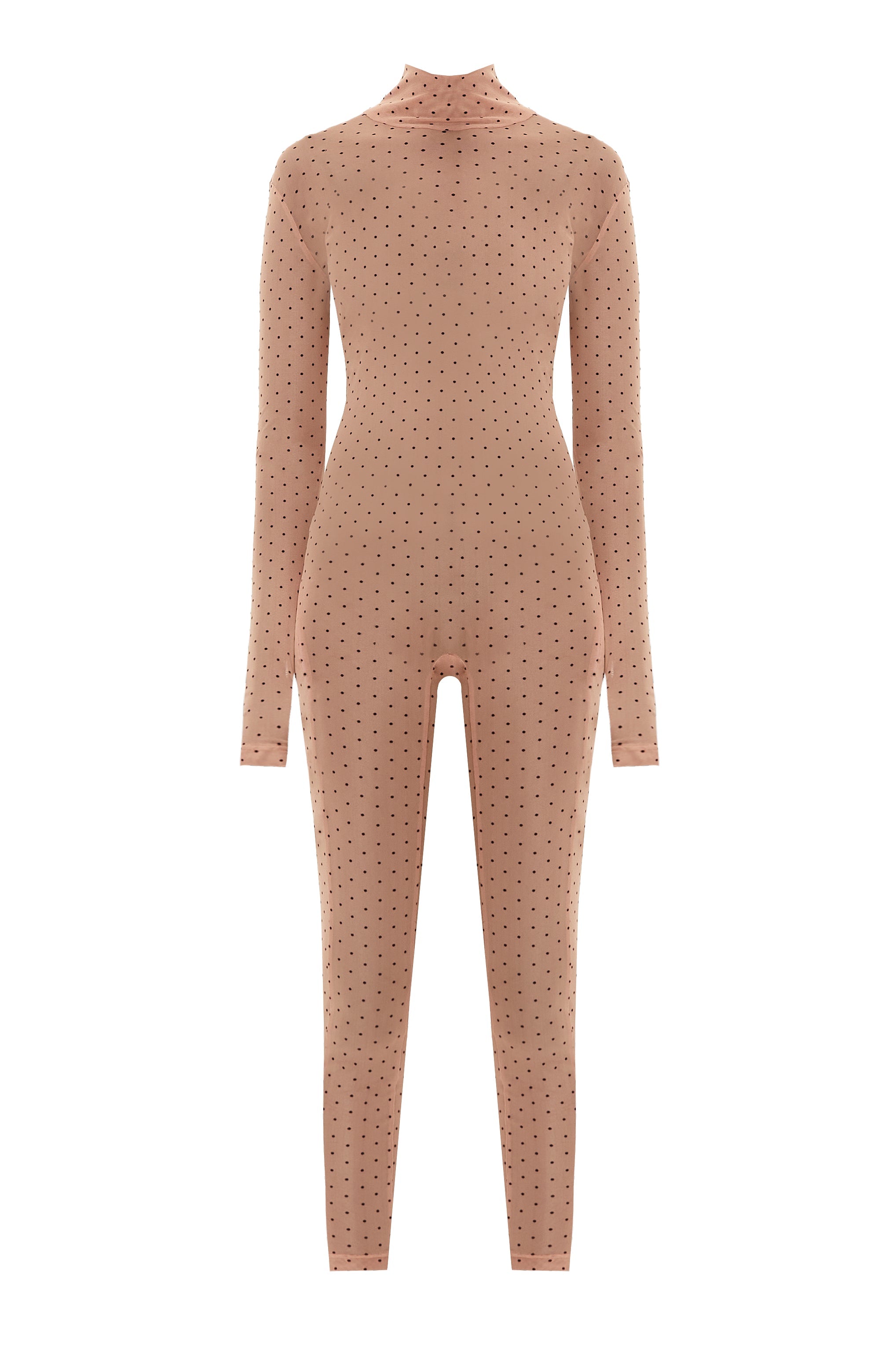 BODYSUIT Total Beige Dots SS