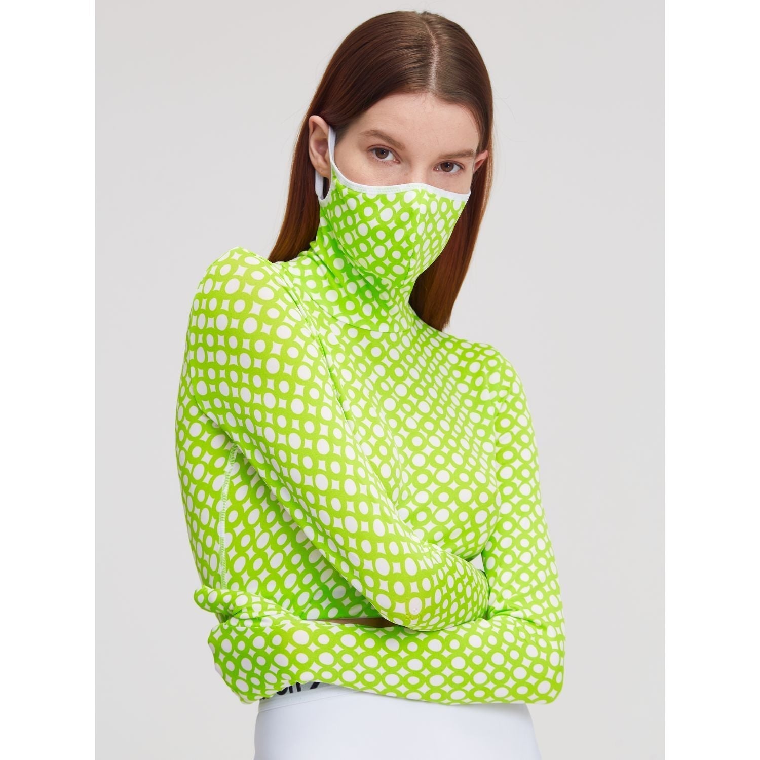 CROPTOP Mask Ring Lime - S-M - Top