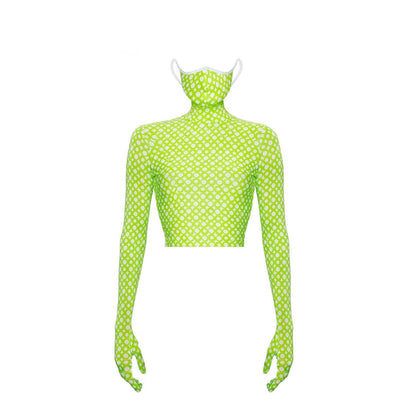 CROPTOP Mask Ring Lime SS - S-M - Top