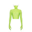 CROPTOP MASK RING lime - TOP