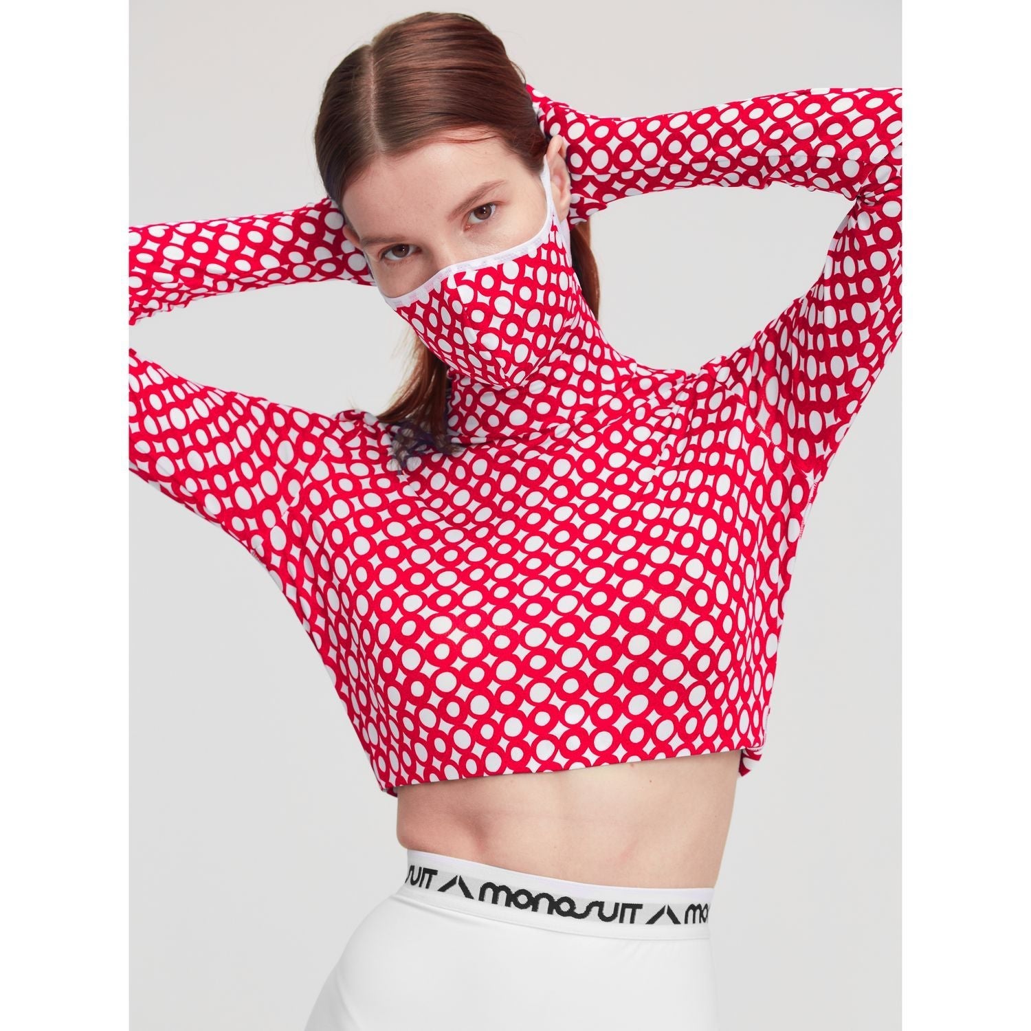 CROPTOP MASK RING red - TOP