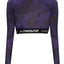 CROPTOP MESH violet - TOP