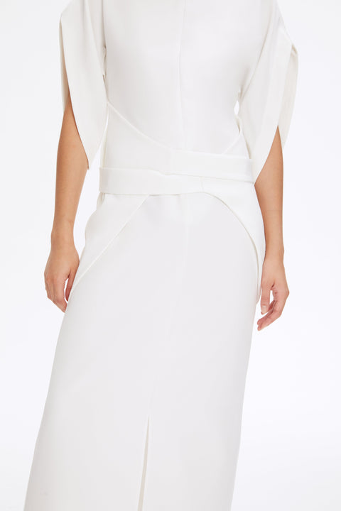 DRESS LEA NARROW white - DRESS
