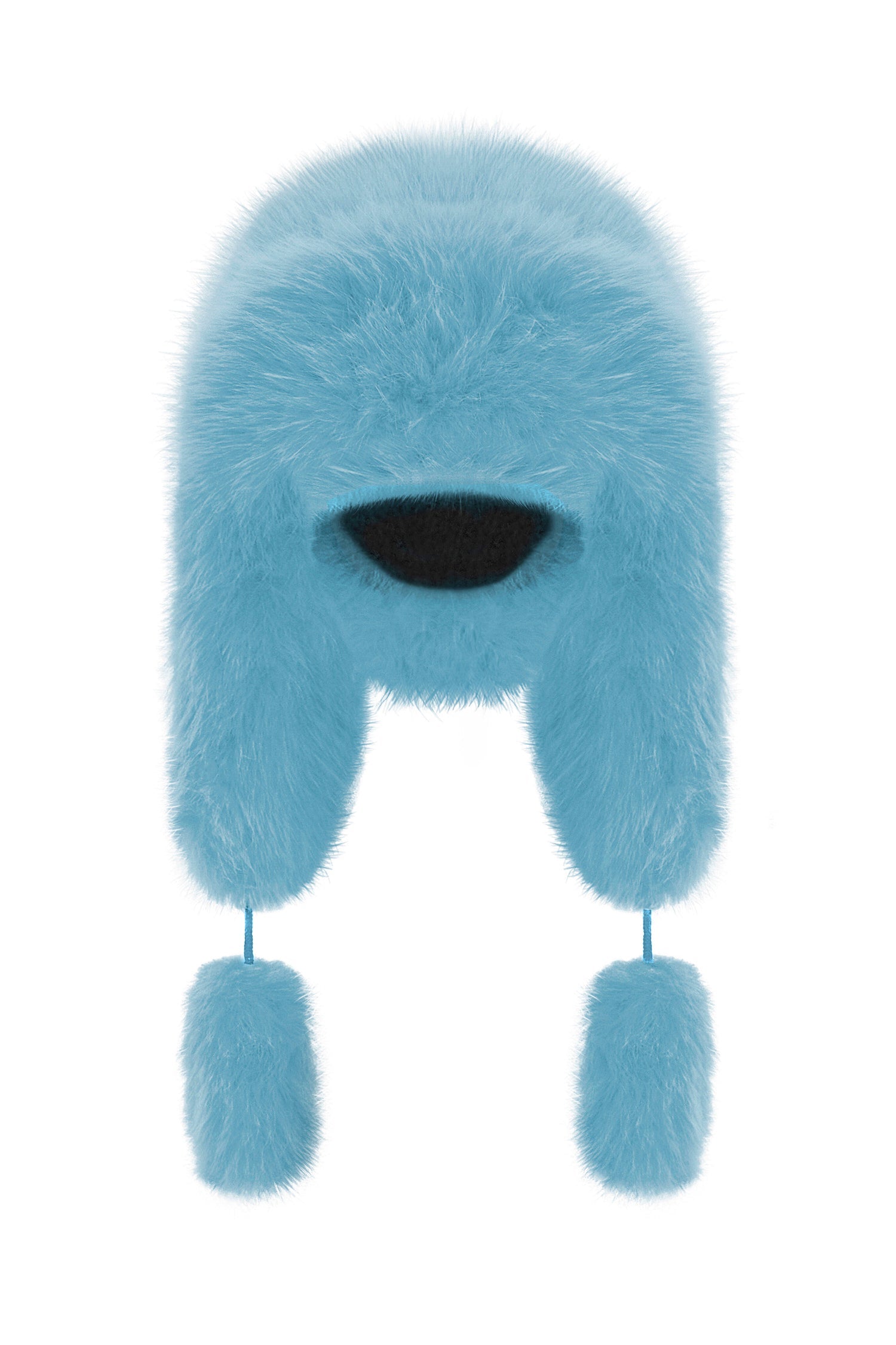 Fancy Poodle Faux Fur Hat Blue - One size / Blue - Hats