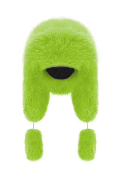 Fancy Poodle Faux Fur Hat Lime - One size / Green - Hats