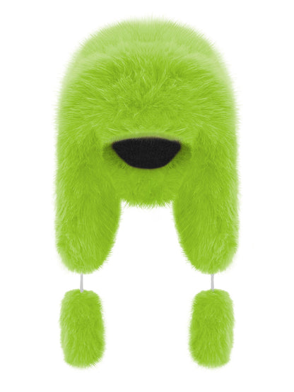 Fancy Poodle Faux Fur Hat Lime - One size / Green - Hats