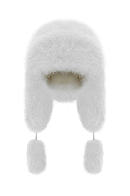 Fancy Poodle Faux Fur Hat White - One size / White - Hats