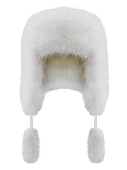 Fancy Poodle Faux Fur Hat White - One size / White - Hats