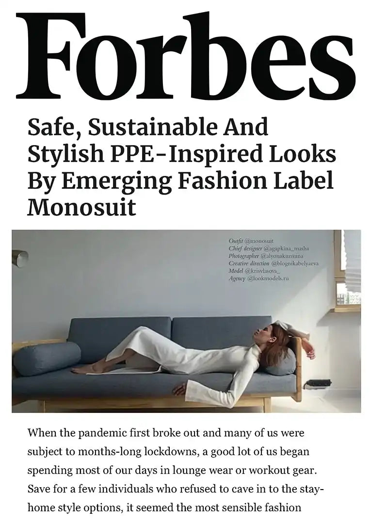 Forbes Monosuit PPE-inspired looks