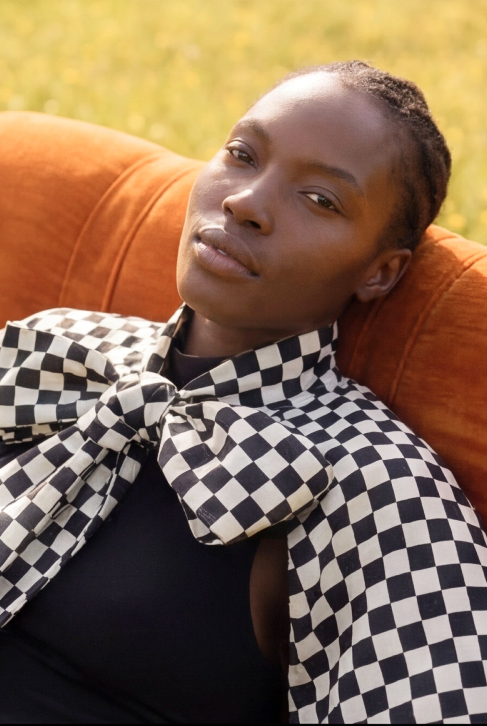 Black and White Checkered Bolero Top Sleeves – MONOSUIT