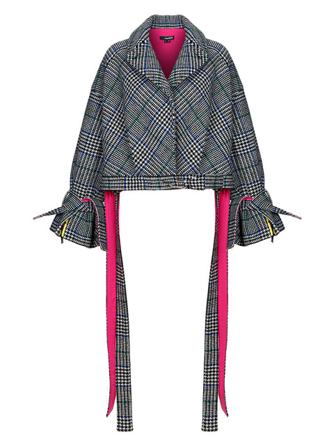 JACKET HALF TRENCH checkered - TOP
