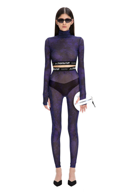 LEGGINGS Mesh Violet - Leggings