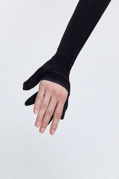 MONOSKIN DRESS-LONGSLEEVE GLOVES MINI black N4 - DRESS