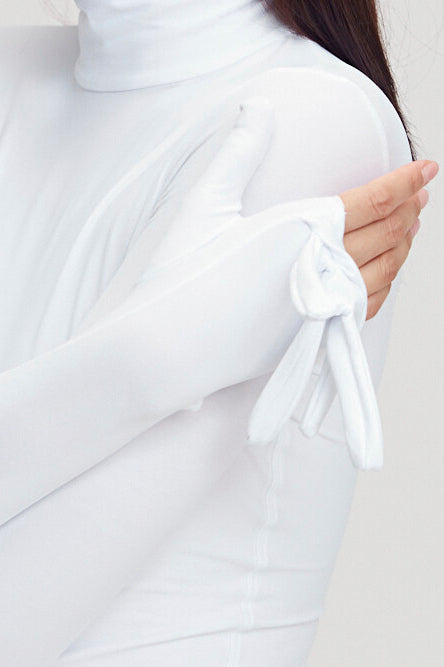 MONOSKIN DRESS-LONGSLEEVE GLOVES MINI white N4 - DRESS