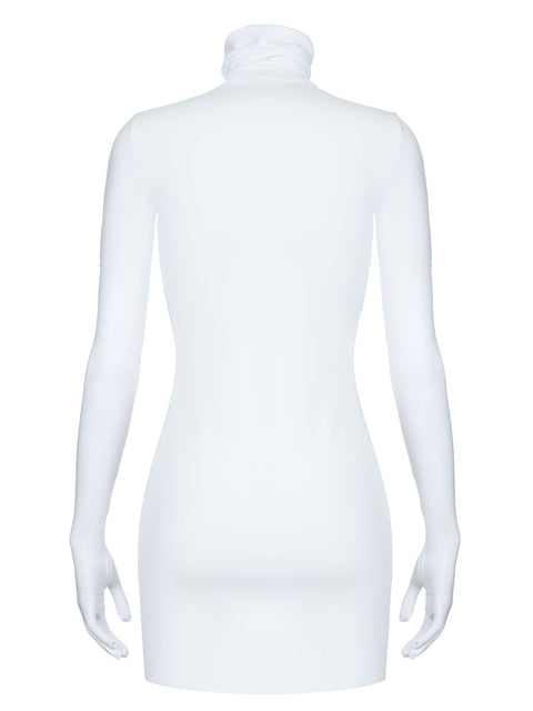 MONOSKIN DRESS-LONGSLEEVE GLOVES MINI white N4 - DRESS