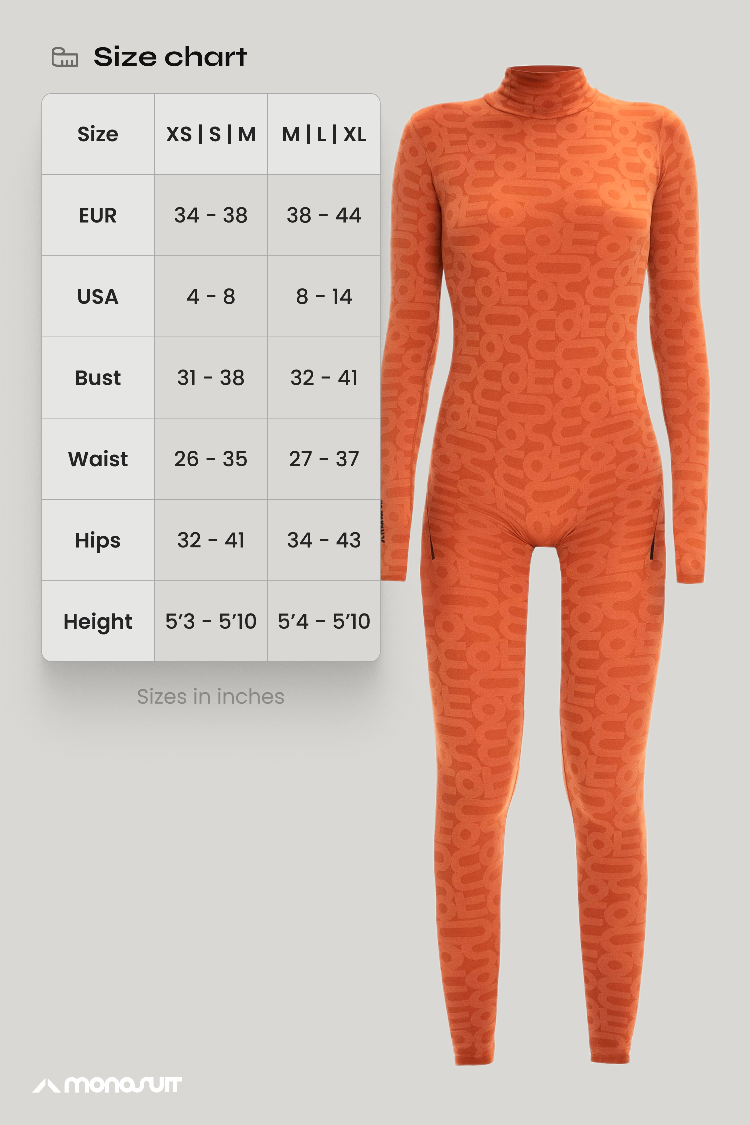 Orange Turtleneck Long Sleeve Full ECO Bodysuit - Bodysuit