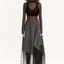 PONCHO-SKIRT grey lurex - S-L / Grey - TOP
