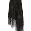PONCHO-SKIRT WING FRINGE black paillettes - S-L / Black -