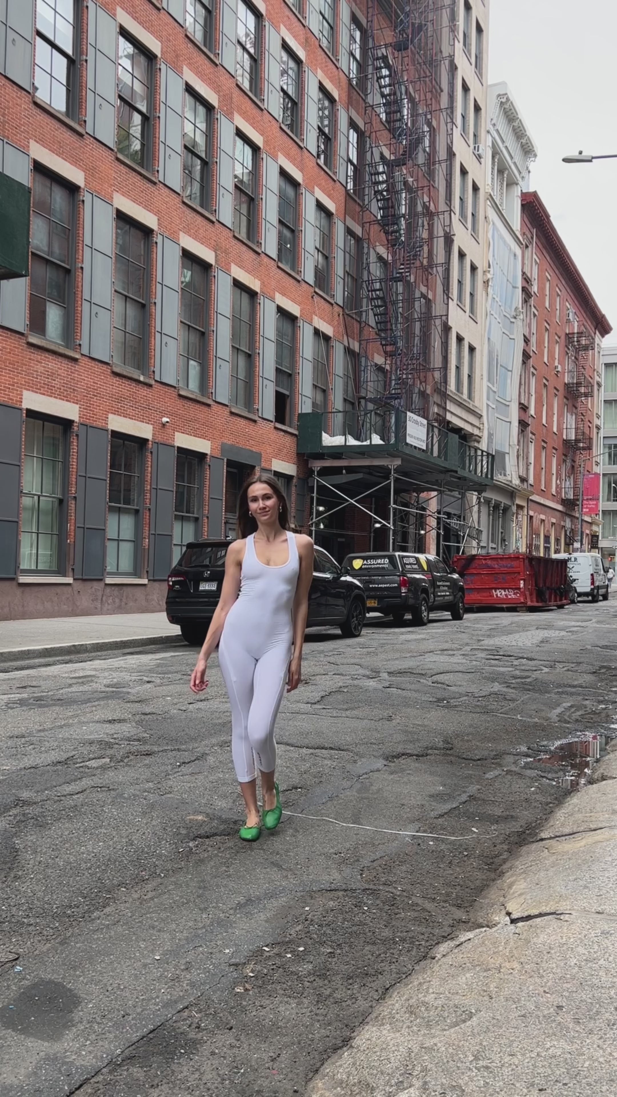 White Racerback Sleeveless Workout Bodysuit