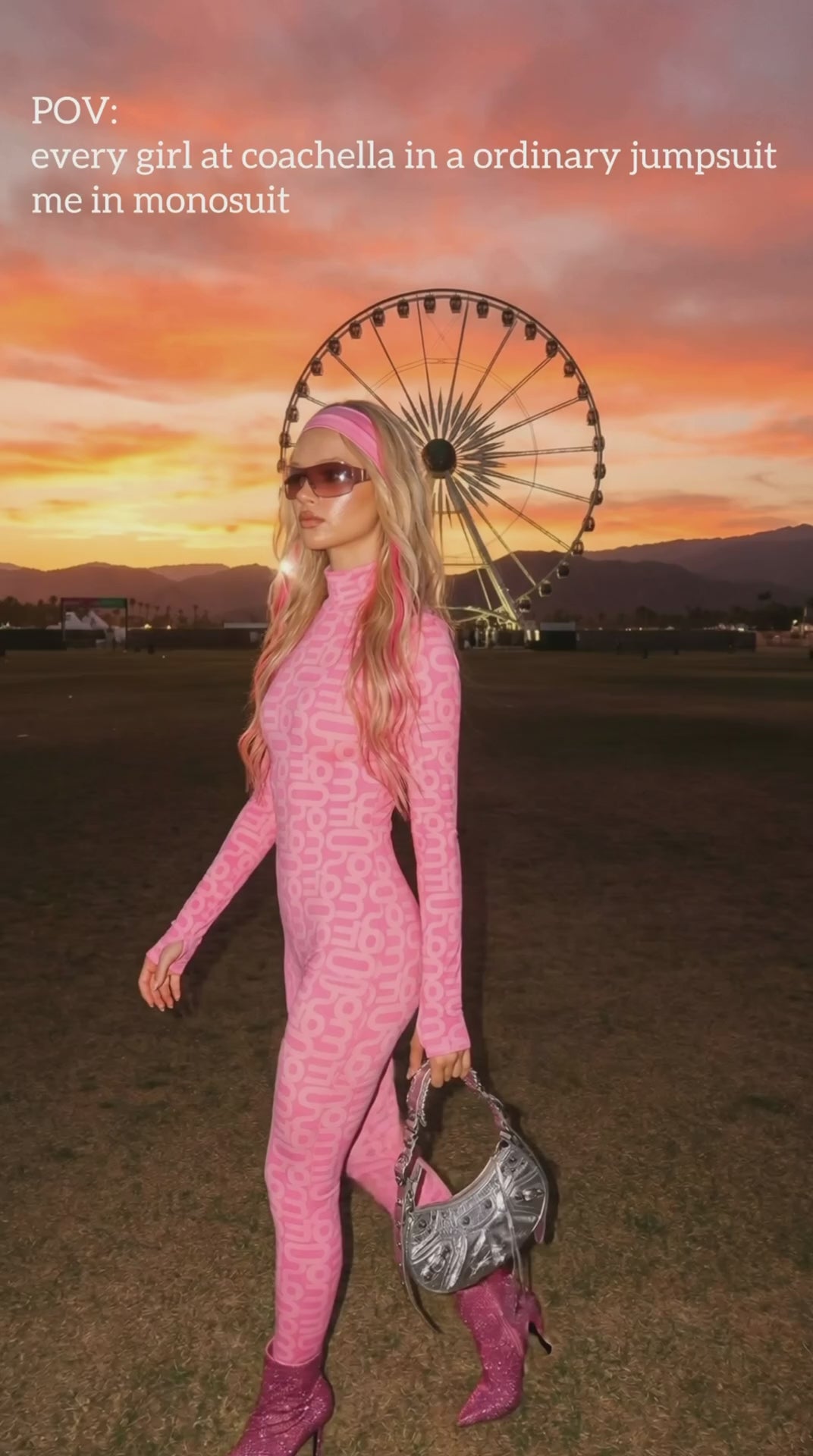 Pink Seamless Turtleneck Long Sleeve Full ECO Bodysuit