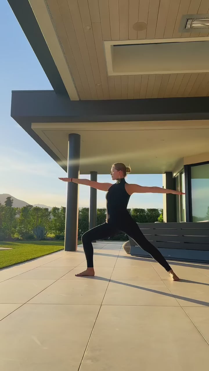 Black Seamless High Neck Sleeveless Full ECO Bodysuit Americana