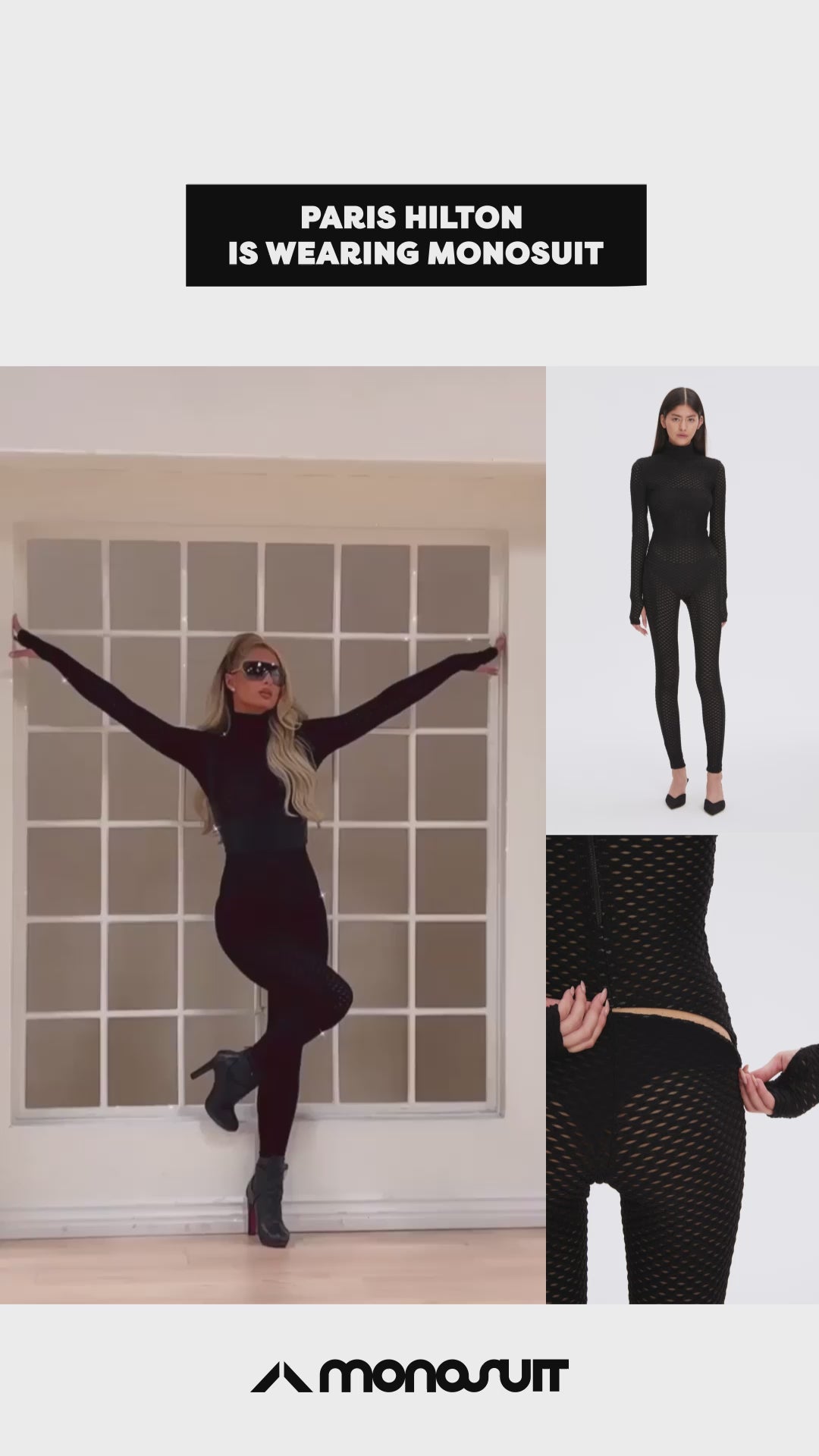 Black Mesh Turtleneck Long Sleeve Full Bodysuit