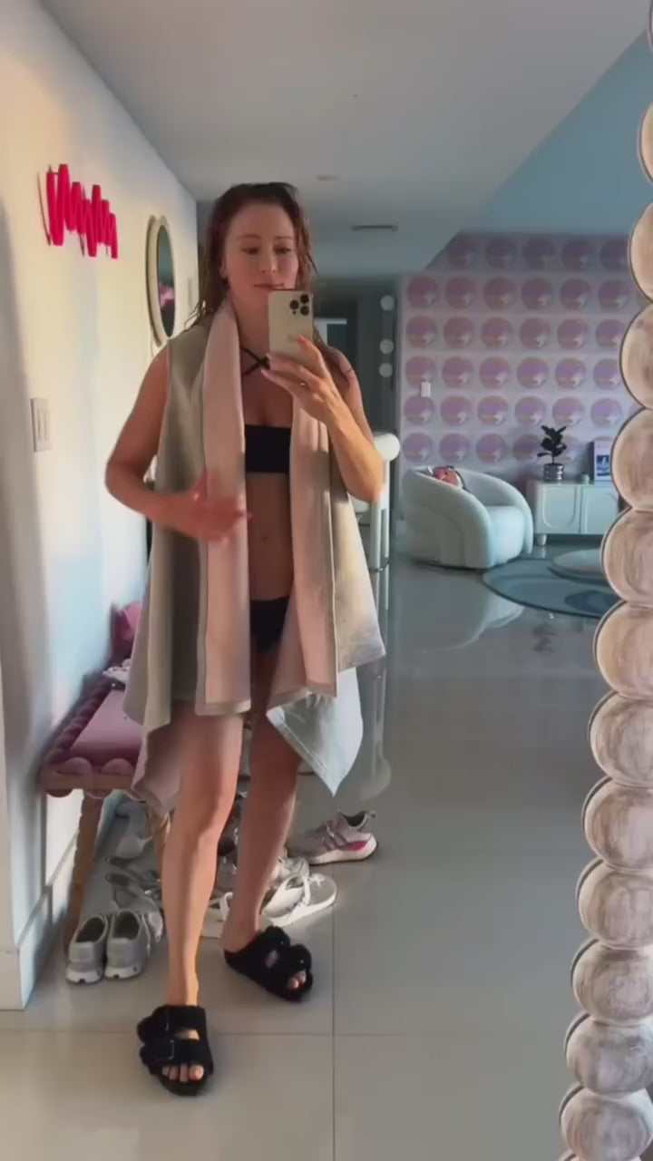 Glen Plaid Reversible Twist Vest Pink