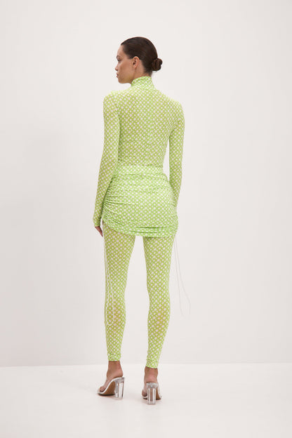 Set Lime Long Sleeve Turtleneck Full Bodysuit & Lime