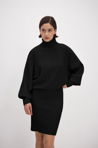 Set Sweater & Dress Stellar Harmony Black - One Size