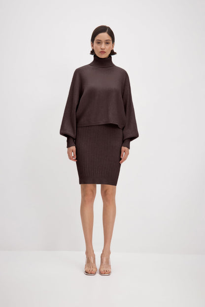 Set Sweater & Dress Stellar Harmony Brown - One Size