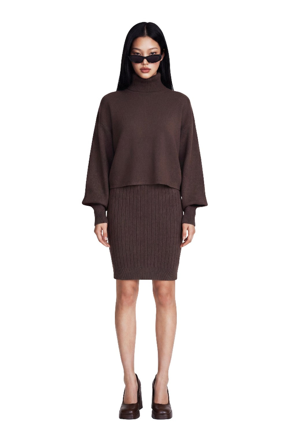 Set Sweater & Dress Stellar Harmony Brown
