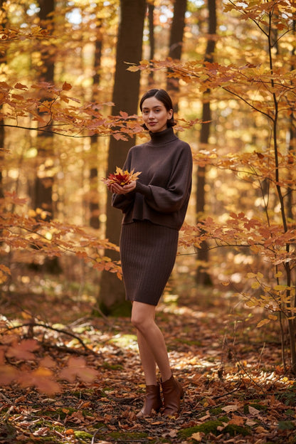 Set Sweater & Dress Stellar Harmony Brown