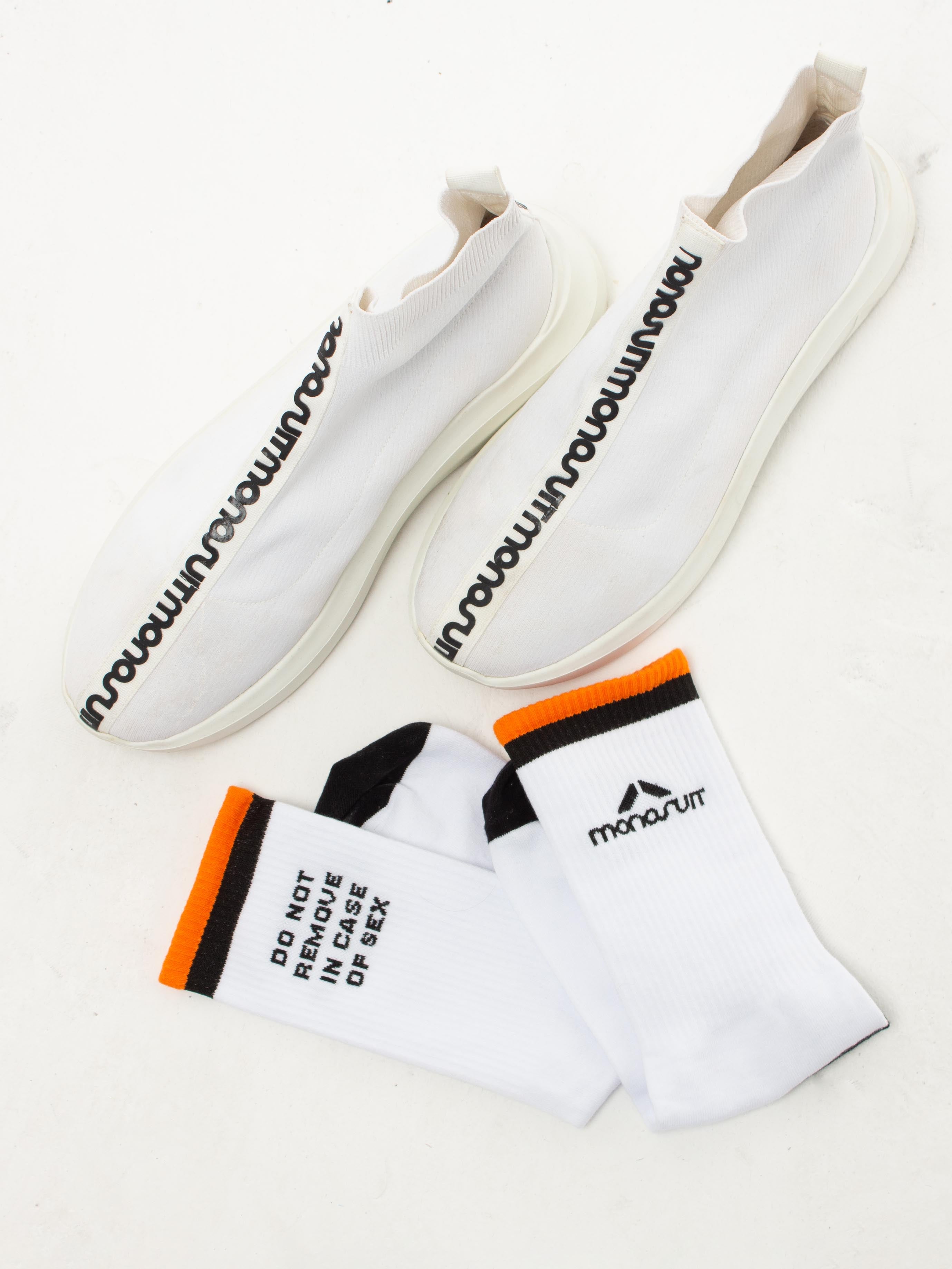 SOCKS Sacks White/Orange