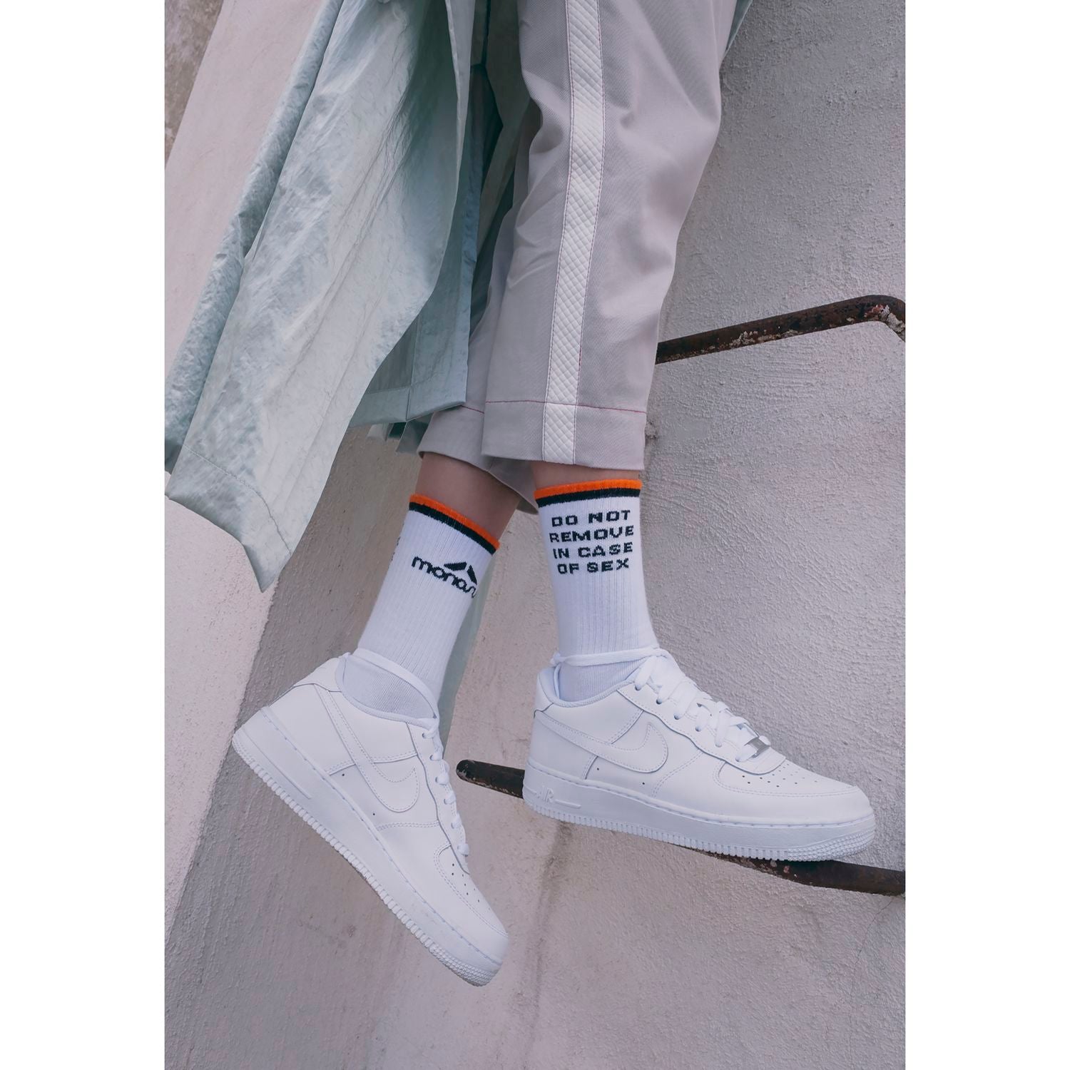 SOCKS SACKS white/orange - ACCESSORIZE