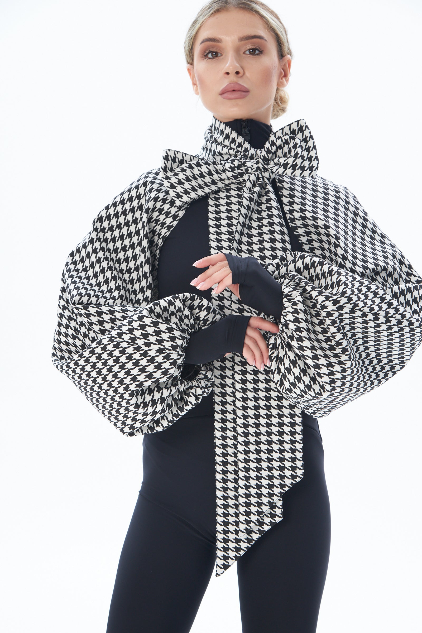 BOLERO Sleeves Herringbone Pattern