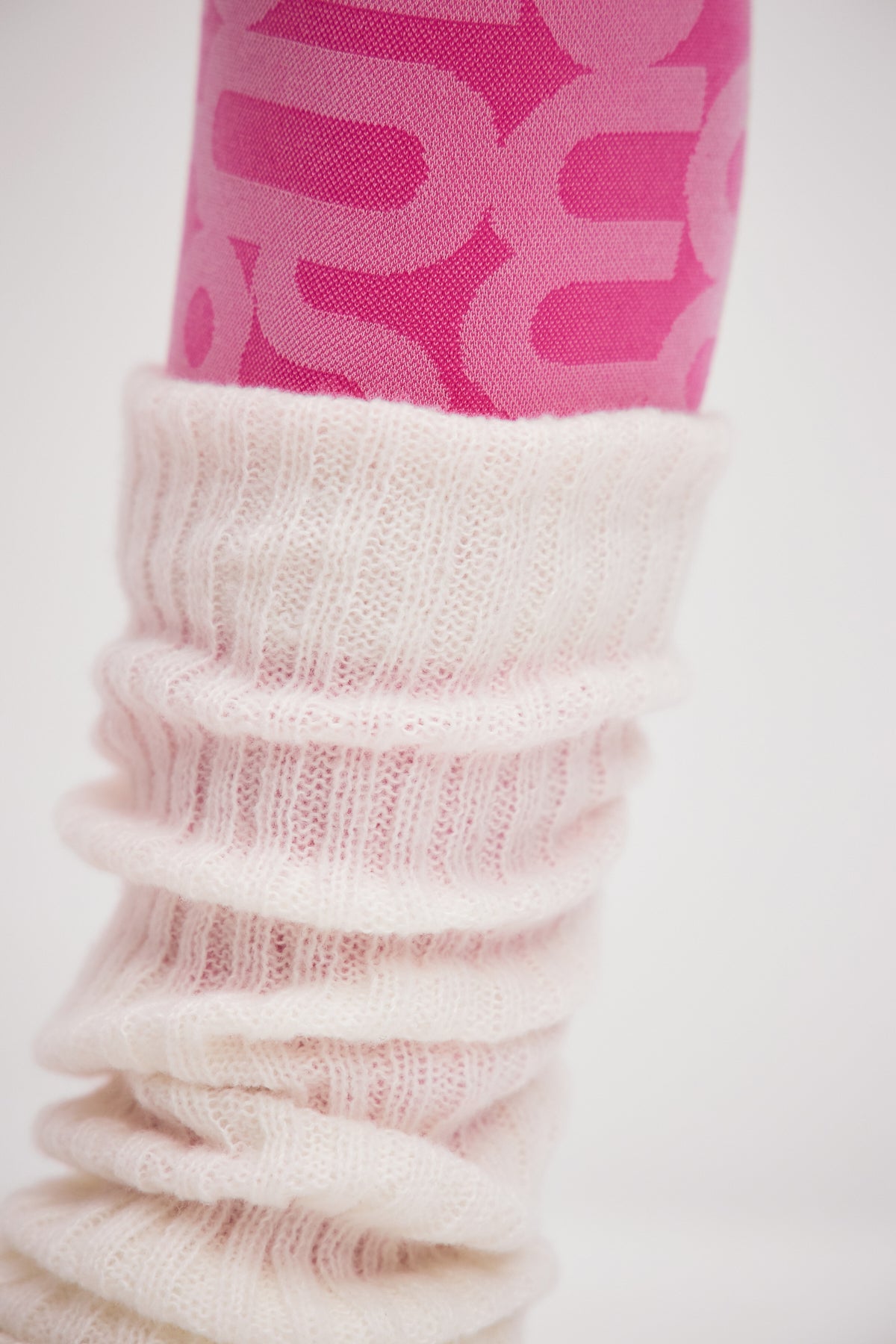 White Knitted Leg Warmers - One Size / White - Socks