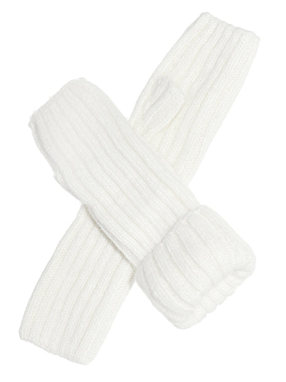 White Knitted Mittens - One size / White - Gloves