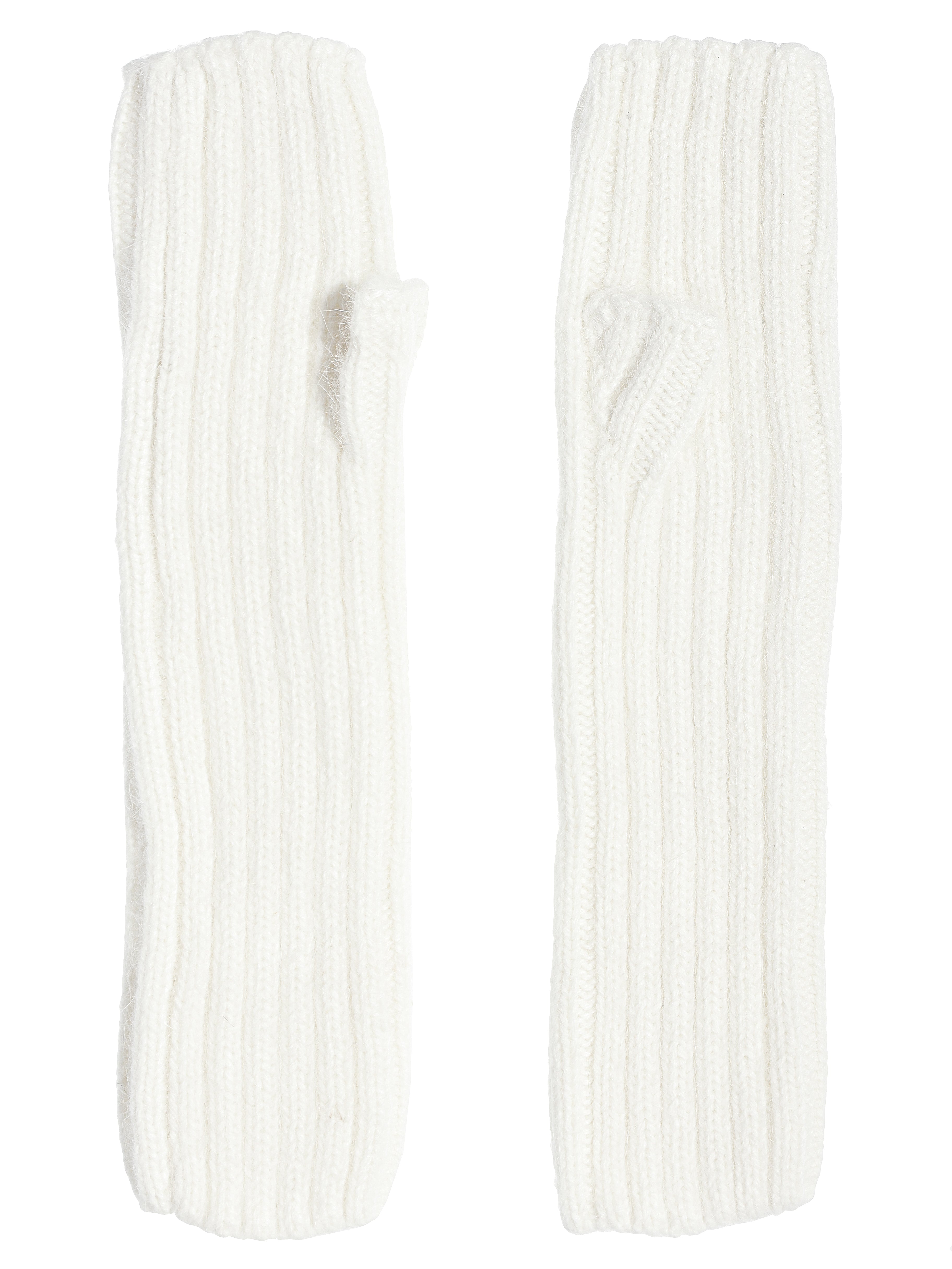 White Knitted Mittens - One size / White - Gloves