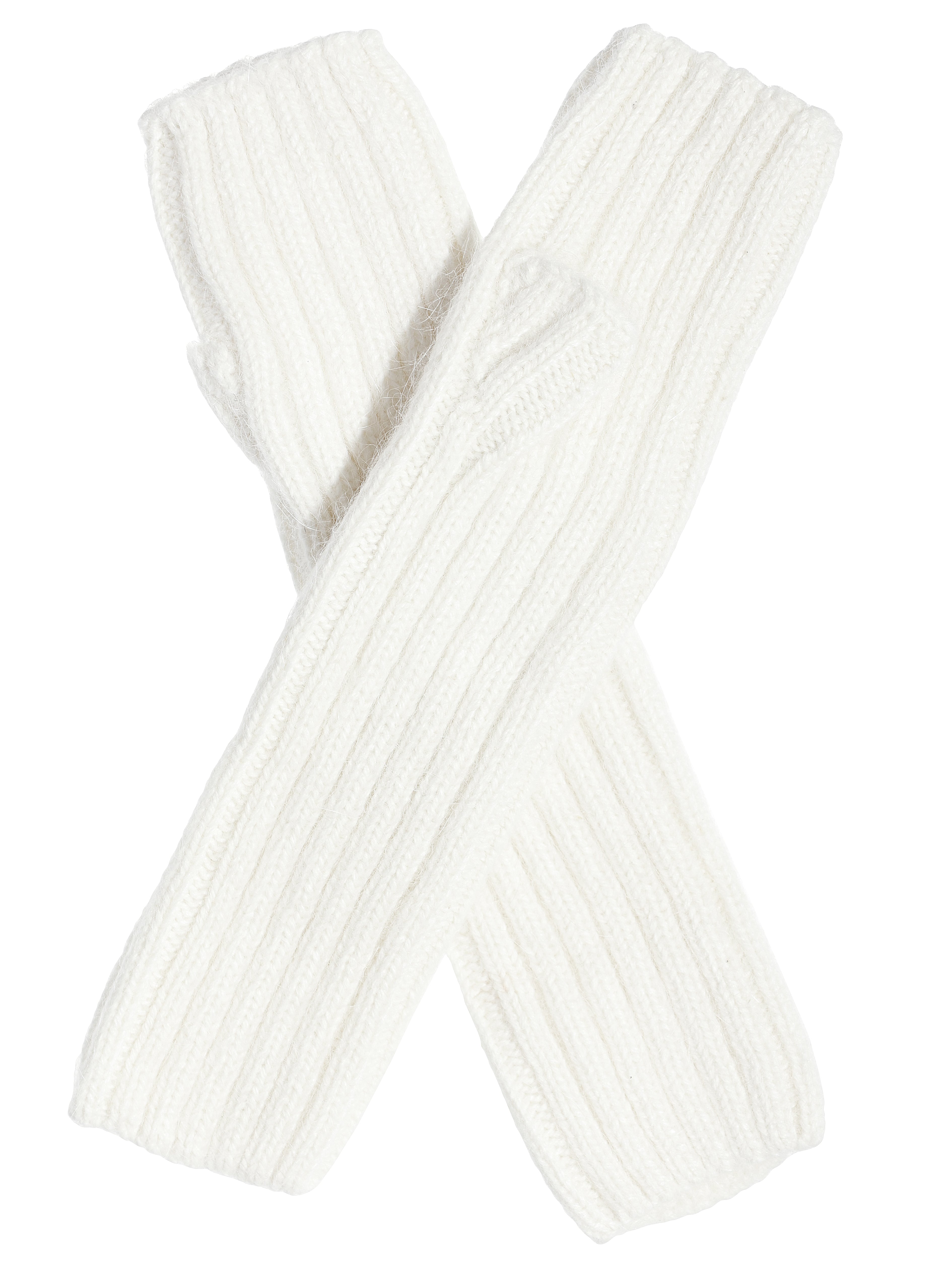 White Knitted Mittens - One size / White - Gloves